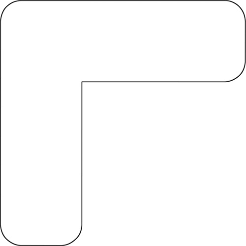 Formes pour le marquage des planchers, L, 7" lo x 3,5" la, Blanc, Vinyle TGS INDUSTRIEL