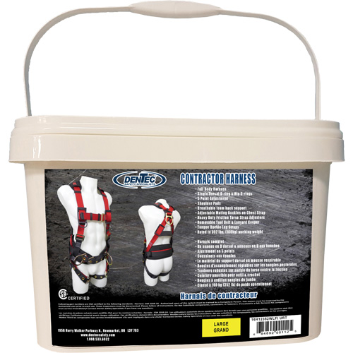 Contractor Safety Harness in Pail, CSA Certified, Class AP, Large, 352 lbs. Cap. TGS INDUSTRIEL