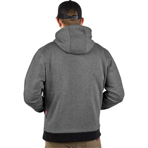 M12 Heated Hoodie with Battery, Men's, X-Large, Grey, Poly-Cotton TGS INDUSTRIEL