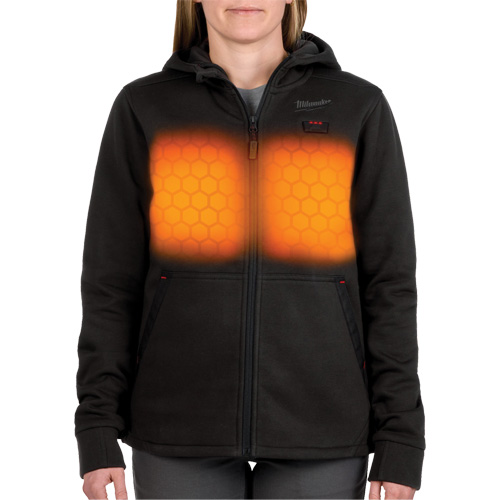 M12 Heated Hoodie with Battery, Women's, Medium, Black, Poly-Cotton TGS INDUSTRIEL
