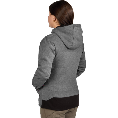 M12 Heated Hoodie with Battery, Women's, Medium, Grey, Poly-Cotton TGS INDUSTRIEL