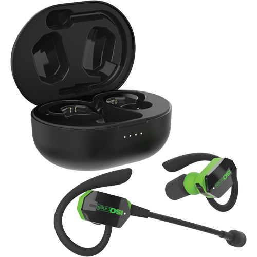 Black & Green UltraComm Aware Bluetooth Earbuds TGS INDUSTRIEL