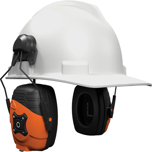 Safety Orange Link 2.0 Bluetooth Earmuffs, Cap Mount Style, 21 dB TGS INDUSTRIEL