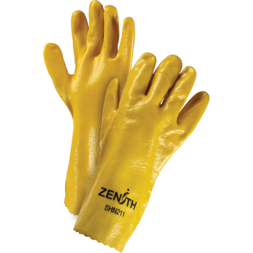 Gants &agrave; fini rugueux et r&eacute;sistants aux produits chimiques, Taille 9, 14" lo, PVC, Doublure en Interlock, 47-mil TGS INDUSTRIEL