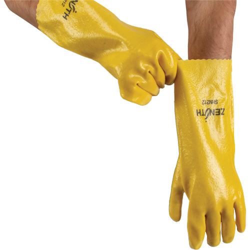 Gants &agrave; fini rugueux et r&eacute;sistants aux produits chimiques, Taille 9, 14" lo, PVC, Doublure en Interlock, 47-mil TGS INDUSTRIEL