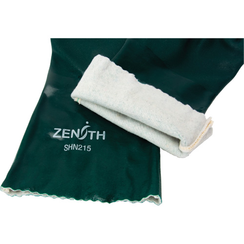 Gants verts &agrave; double enduit, 14" lo, PVC, Doublure en Jersey de coton, 70 mils TGS INDUSTRIEL
