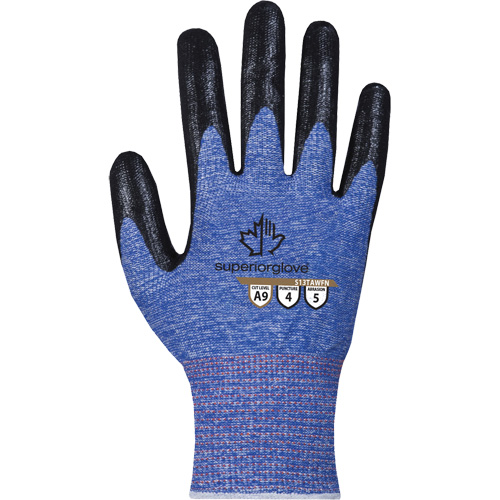 Gant extr&ecirc;mement r&eacute;sistant aux coupures, Taille 7, Calibre 13, Rev&ecirc;tement Mousse de nitrile, Enveloppe en TenActiv, ASTM ANSI niveau A9 TGS INDUSTRIEL
