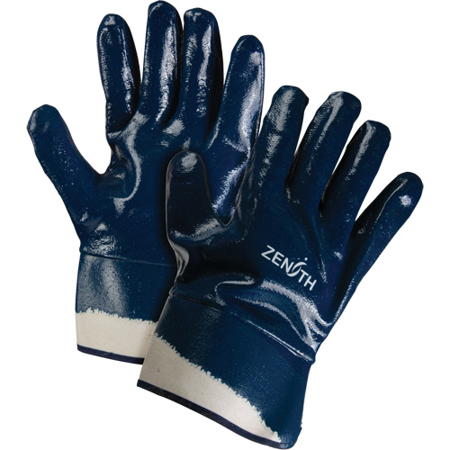 Gants &agrave; poignet de s&eacute;curit&eacute; de poids lourd, 10/T-Grand, R&ecirc;vetement Nitrile, Enveloppe en Coton TGS INDUSTRIEL
