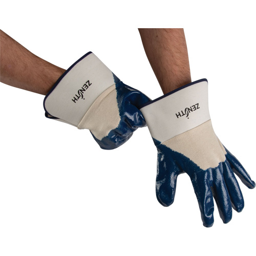Heavyweight Safety Cuff Gloves, 11/2X-Large, Nitrile Coating, Cotton Shell TGS INDUSTRIEL