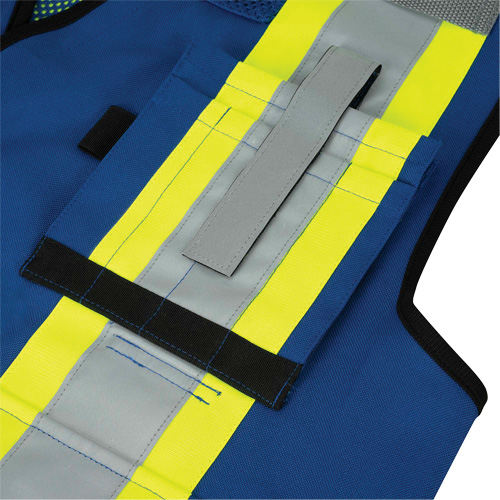 6681 High-Visibility Antimicrobial Mesh-Back Surveyor Vest, Royal Blue, Small, Polyester TGS INDUSTRIEL