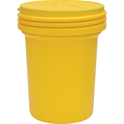 Baril emboîtable de laboratoire en plastique avec couvercle vissable, 30 gal. US, Mobile/Stationnaire TGS INDUSTRIEL