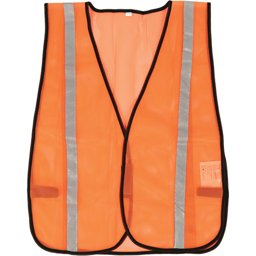 Veste de s&eacute;curit&eacute; &agrave; mailles compacte, Orange haute visibilit&eacute;, Polyester TGS INDUSTRIEL