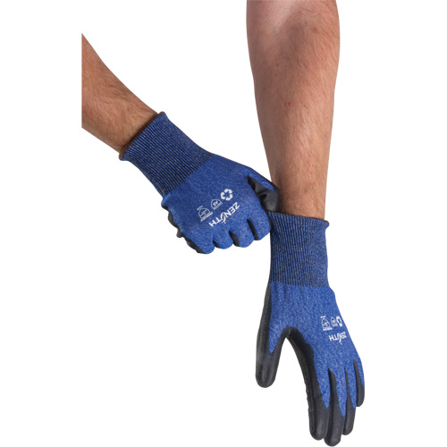 Gants &eacute;lastiques &eacute;cologiques r&eacute;sistants &agrave; la coupe, Taille 11, Calibre 18, Rev&ecirc;tement Polyur&eacute;thane, Enveloppe en Acier inoxydable/PEHP/rPET, ASTM ANSI niveau A5 TGS INDUSTRIEL