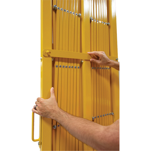 Barri&egrave;re extensible, 84" h x 20' lo, Jaune TGS INDUSTRIEL