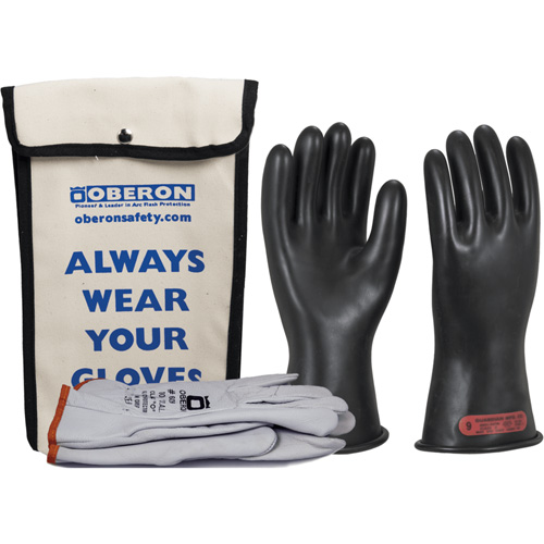 Ensemble de gants en caoutchouc pour l'&eacute;lectricit&eacute; de classe 0, 8, 11" lo, 20 cal/cm², NFPA 70E TGS INDUSTRIEL