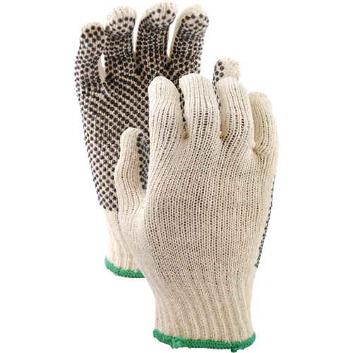 417 PVC Dotted String Knit Gloves, Poly/Cotton, Single Sided, Small TGS INDUSTRIEL