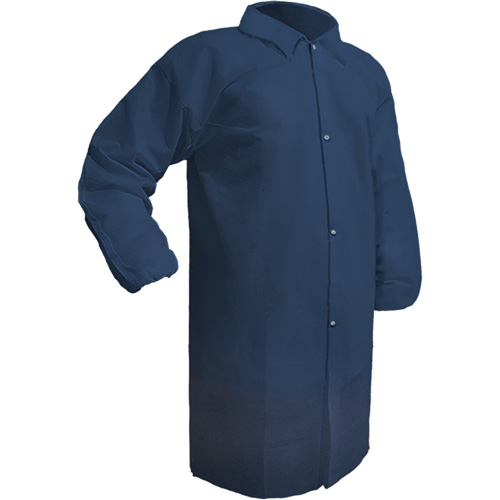 Care Lab Coat, Polypropylene, Medium, Blue TGS INDUSTRIEL