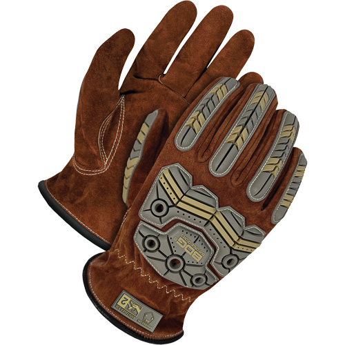 Gants de conducteur classiques r&eacute;versibles &agrave; grain, T-Grand, Paume en Cuir fleur de porc TGS INDUSTRIEL
