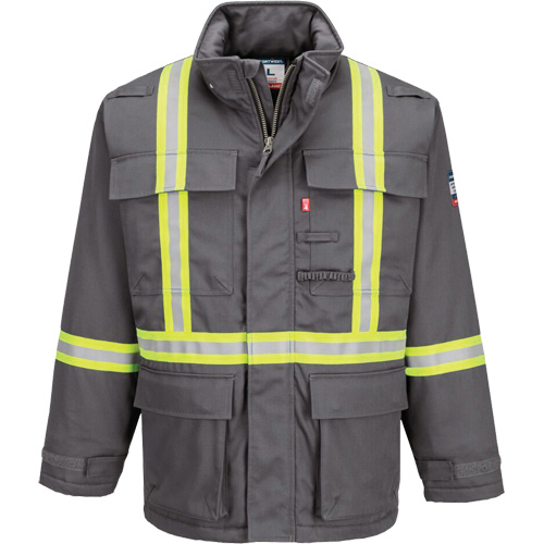 Bizflame&reg; 88/12 Insulated Winter Parka, Grey, Small TGS INDUSTRIEL