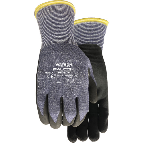 367 Stealth Falcon Cut Resistant Gloves, Size Small, 15 Gauge, Foam Nitrile Coated, Glass Fibre/HPPE/Nylon/Spandex Shell, ASTM ANSI Level A3/EN 388 Level C TGS INDUSTRIEL