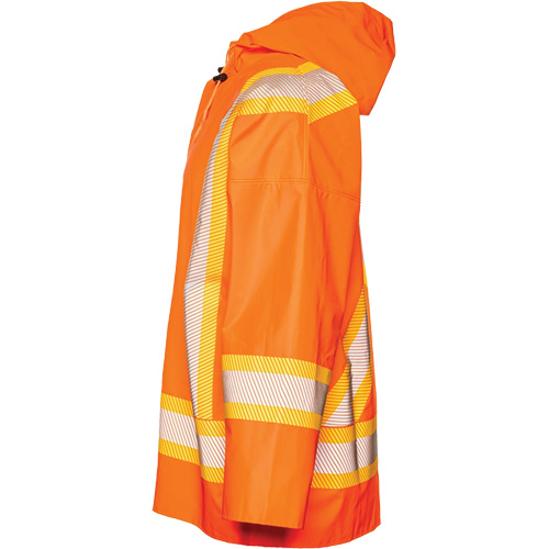 R804 Hurricane Rain Jacket, Small, High Visibility Orange TGS INDUSTRIEL