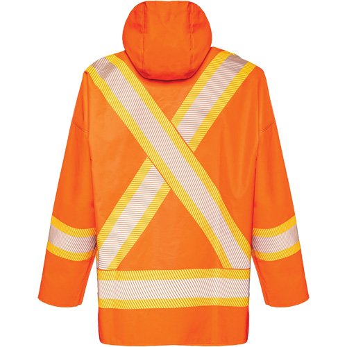 R804 Hurricane Rain Jacket, Small, High Visibility Orange TGS INDUSTRIEL