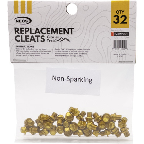 Glacier Trek Non-Sparking Replacement Cleats, Copper, Stud Traction, One Size TGS INDUSTRIEL