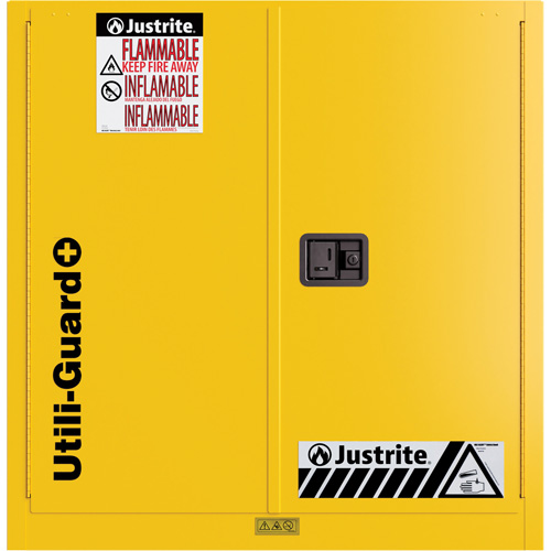 Utili-Guard+ Flammable Safety Cabinet, 30 gal., 1 Door, 43" W x 44" H x 22" D TGS INDUSTRIEL