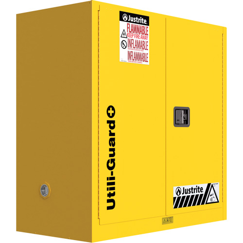 Utili-Guard+ Flammable Safety Cabinet, 30 gal., 1 Door, 43" W x 44" H x 22" D TGS INDUSTRIEL
