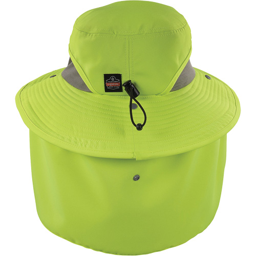 Chapeau de garde forestier 8934 Chill-Its avec prot&egrave;ge-nuque, petit/moyen, Lime haute visibilit&eacute; TGS INDUSTRIEL