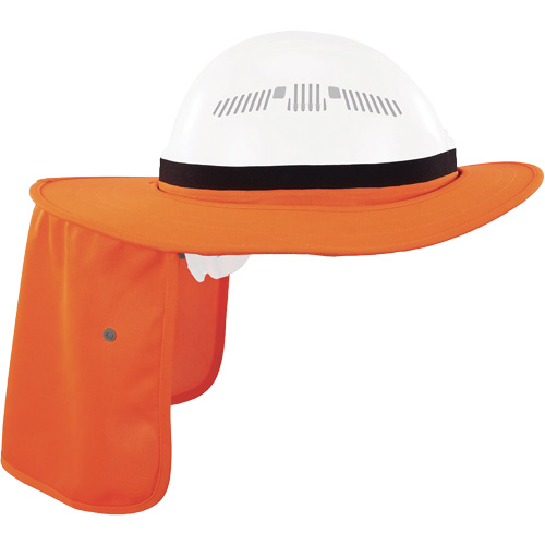 Chill-Its 6661 Universal Hard Hat Brim with Neck Shade, Hi-Vis Orange TGS INDUSTRIEL