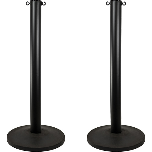 Industrial Stanchion, 37" High, Black TGS INDUSTRIEL