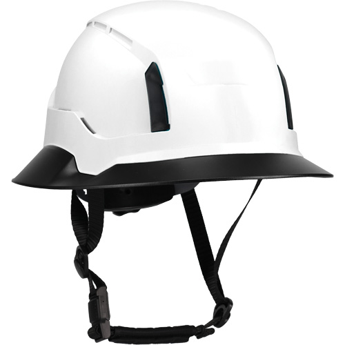 Bordure large compl&egrave;te &agrave; agrafe pour casque d'alpiniste RZRBack, blanc TGS INDUSTRIEL