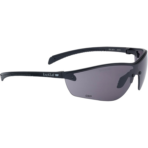 Lunettes de s&eacute;curit&eacute; BSSI Silium+, Lentille Gris/Fum&eacute;e, Antibu&eacute;e/Anti-&eacute;gratignures, ANSI Z87+ TGS INDUSTRIEL