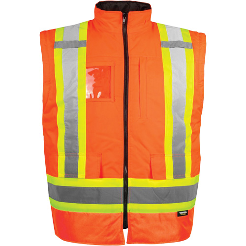 High-Visibility 7-in-1 Jacket, Polyester, High Visibility Orange, 3X-Large TGS INDUSTRIEL