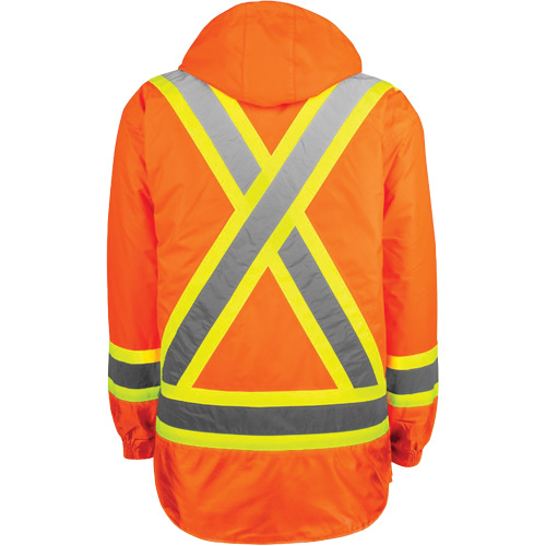 High-Visibility 7-in-1 Jacket, Polyester, High Visibility Orange, 3X-Large TGS INDUSTRIEL