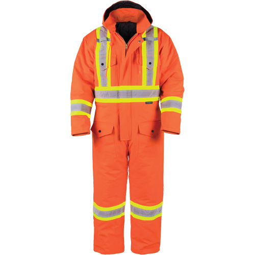 High-Visibility Lined Canvas Overalls, 2X-Large, High Visibility Orange TGS INDUSTRIEL