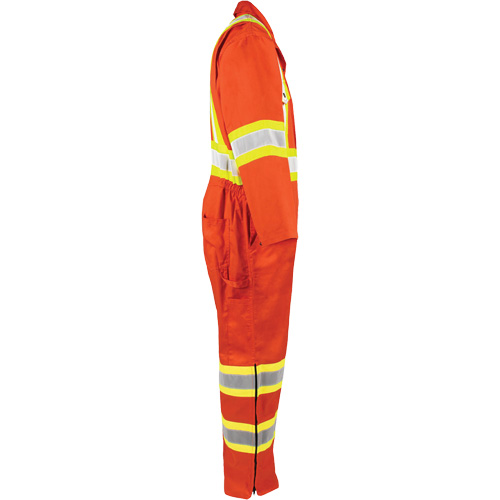 Combinaison non doubl&eacute;e haute visibilit&eacute;, 4T-Grand, Orange haute visibilit&eacute; TGS INDUSTRIEL