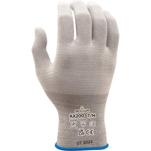AX200 ESD Gloves, Nylon, 18 Gauge, 6/Small TGS INDUSTRIEL