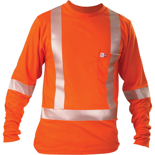 T-shirt &agrave; manches longues, Moyen, Orange TGS INDUSTRIEL