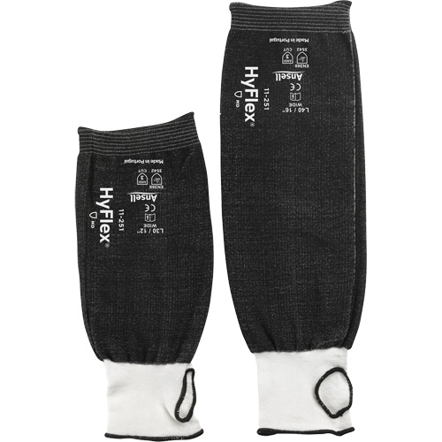 HyFlex 11-251 Extra Wide Protective Sleeve, Intercept, 18", ASTM ANSI Level A3, Black TGS INDUSTRIEL