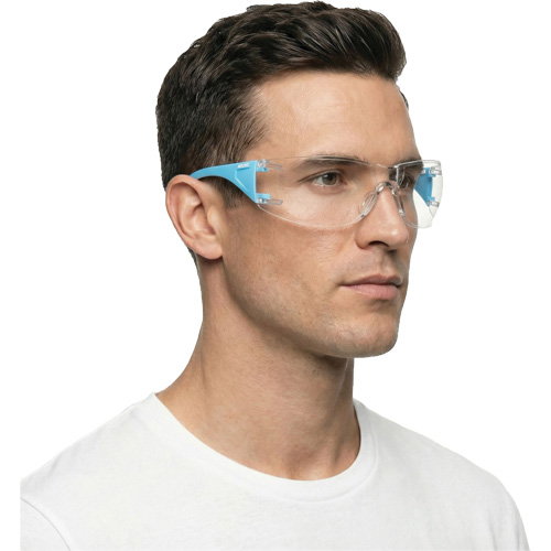 Adapt Lite Blue/White Safety Glasses, Clear Lens, Anti-Fog/Anti-Scratch, ANSI Z87+/Meets/Exceeds CSA Z94.3 TGS INDUSTRIEL