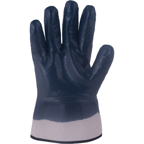 Horizon&reg; Navy Gloves with Pasted Cuffs, Medium, Nitrile Coating, Jersey/Cotton Shell TGS INDUSTRIEL