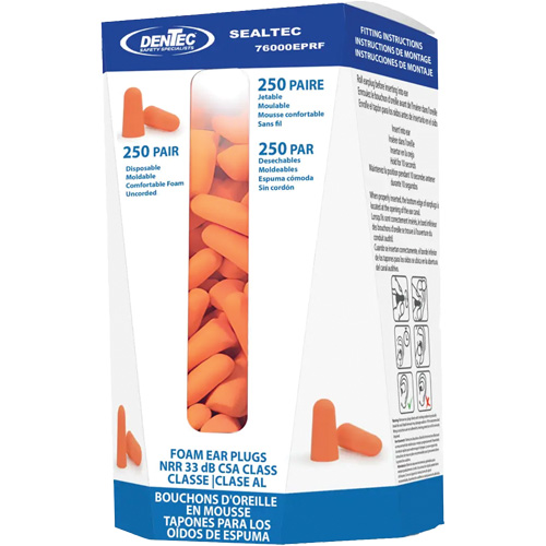 SEALTEC33 Disposable Foam Earplugs Refill, Bulk - Canister TGS INDUSTRIEL