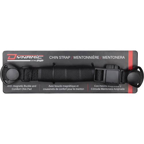 Sangle mentonni&egrave;re &agrave; 4 points Dyna-Clic avec attache magn&eacute;tique et coussinet mentonnier TGS INDUSTRIEL