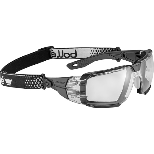 RUSH+ 2.0 XP M/L Safety Glasses with Black & Grey Frame, Clear Lens, Anti-Fog/Anti-Scratch, ANSI Z87+ TGS INDUSTRIEL