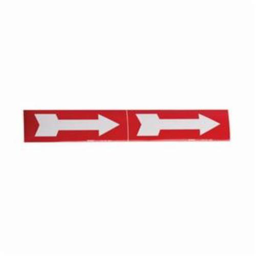 Marqueurs de tuyau avec fl&egrave;ches, Autocollant, 2-1/4" h x 7" la, Blanc/rouge TGS INDUSTRIEL