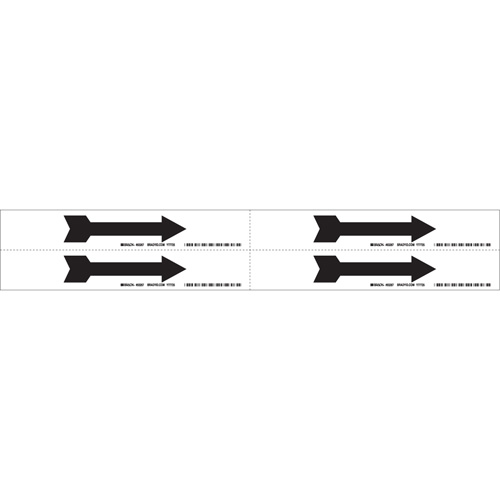 Marqueur de tuyau  Arrow, Autocollant, 1-1/8" h x 7" la, Noir sur blanc TGS INDUSTRIEL
