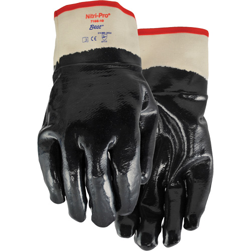 Nitri-Pro&reg; Coated Gloves, 9/Large, Nitrile Coating, Jersey/Cotton Shell TGS INDUSTRIEL