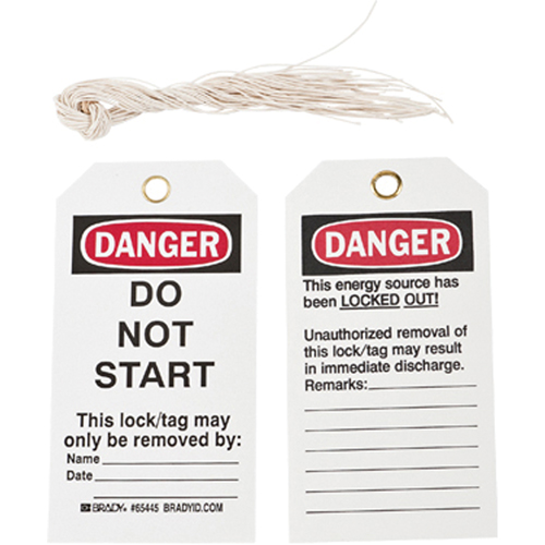 Lockout Tags, Plastic, 3" W x 5-3/4" H, English TGS INDUSTRIEL